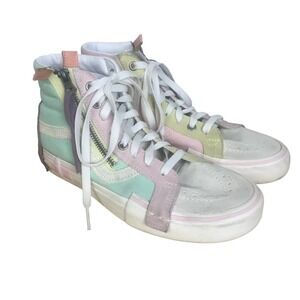 Vans Sk8-Hi Reissue CAP Pastel Multi-Color‎ Block Shoes Unisex Side Zip